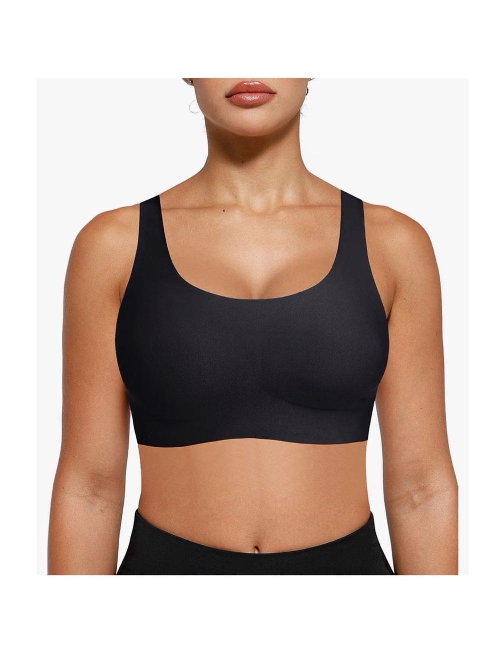 Cosmolle Seamless Scoop Neck T-Shirt Bra - Black XXL